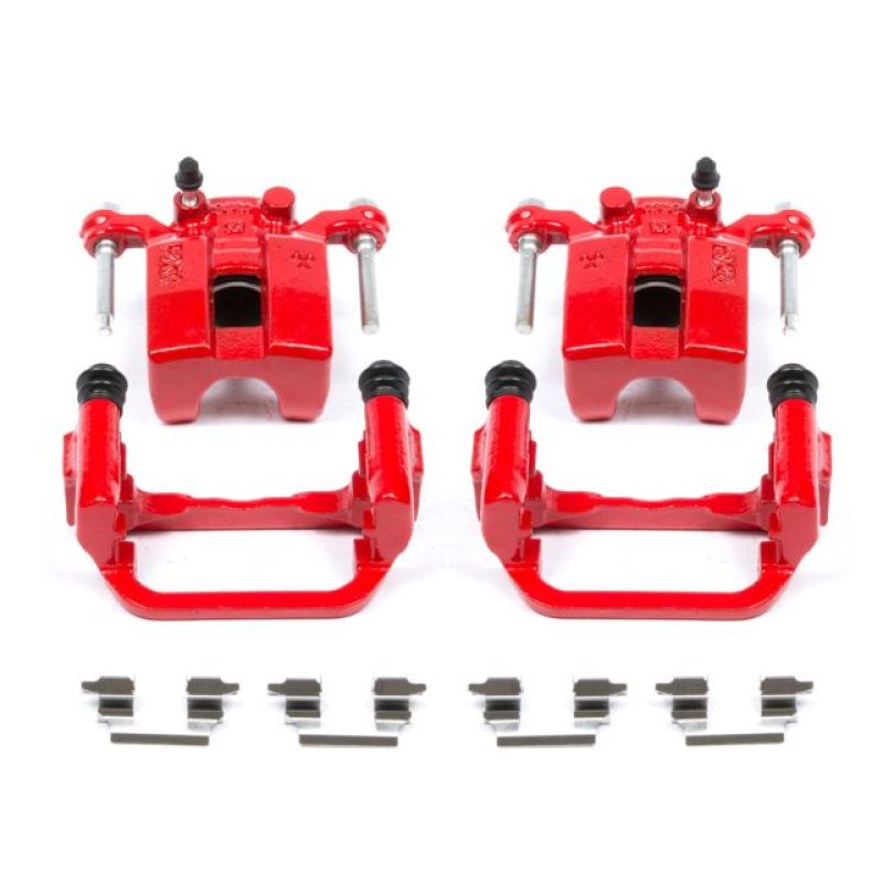 PowerStop Power Stop 03-05 Infiniti G35 Rear Red Calipers w/Brackets - Pair