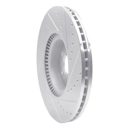 R1 Concepts R1 07-09 Mercedes-Benz GL320 Front Left Drilled & Slotted Silver Brake Rotor