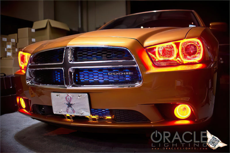ORACLE Lighting Oracle Dodge Charger 11-12 LED Fog Halo Kit - ColorSHIFT