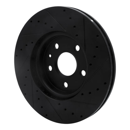 R1 Concepts R1 10-25 Buick Allure Front Left Drilled & Slotted Black Brake Rotor