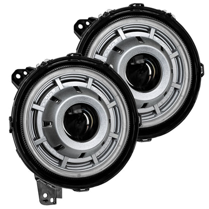 ORACLE Lighting Oracle Oculus Bi-LED Projector Headlights for Jeep JL/Gladiator JT Satin Silver 5500K