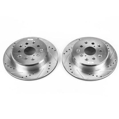 PowerStop Power Stop 93-97 Lexus GS300 Rear Evolution Drilled & Slotted Rotors - Pair