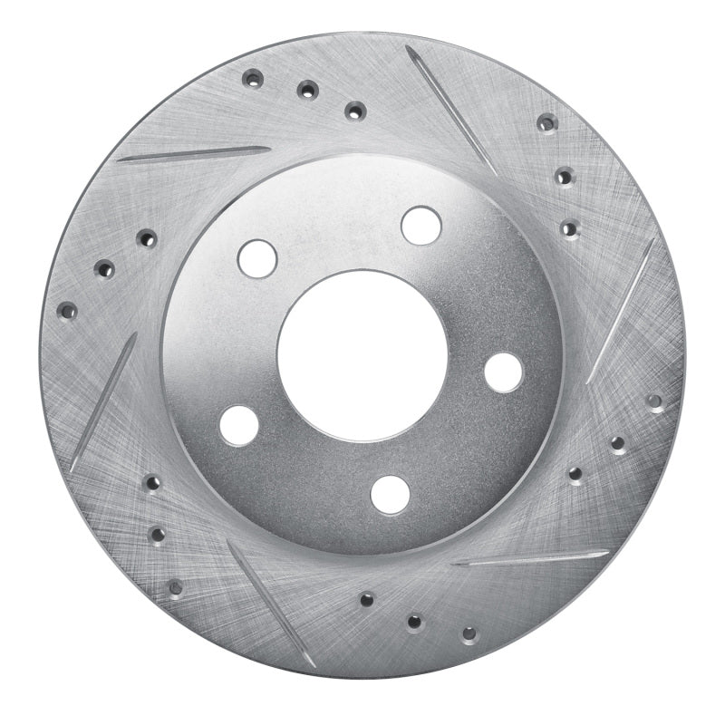 R1 Concepts R1 86-92 Ford Taurus (Excl SHO) Rear Right Front Right Drilled & Slotted Silver Brake Rotor