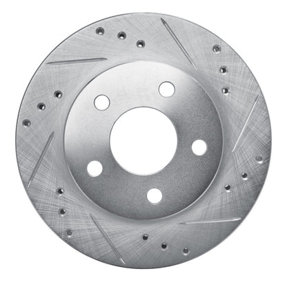 R1 Concepts R1 86-92 Ford Taurus (Excl SHO) Rear Right Front Right Drilled & Slotted Silver Brake Rotor