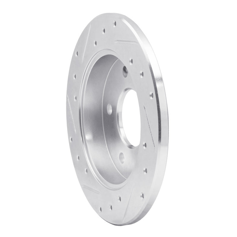 R1 Concepts R1 86-92 Buick Reatta Rear Right Drilled & Slotted Silver Brake Rotor