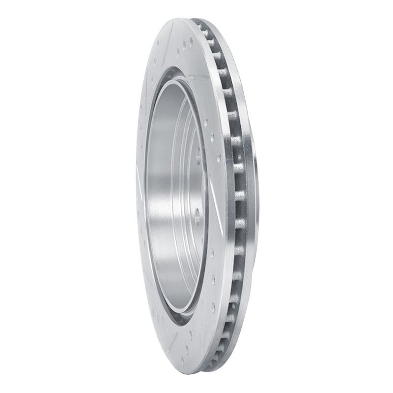 R1 Concepts R1 10-16 Cadillac SRX Rear Right Drilled & Slotted Silver Brake Rotor