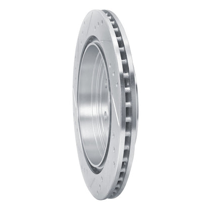 R1 Concepts R1 10-16 Cadillac SRX Rear Right Drilled & Slotted Silver Brake Rotor