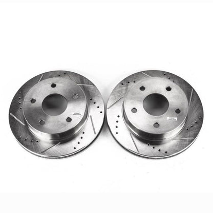 PowerStop Power Stop 00-01 Dodge Ram 1500 Front Evolution Drilled & Slotted Rotors - Pair