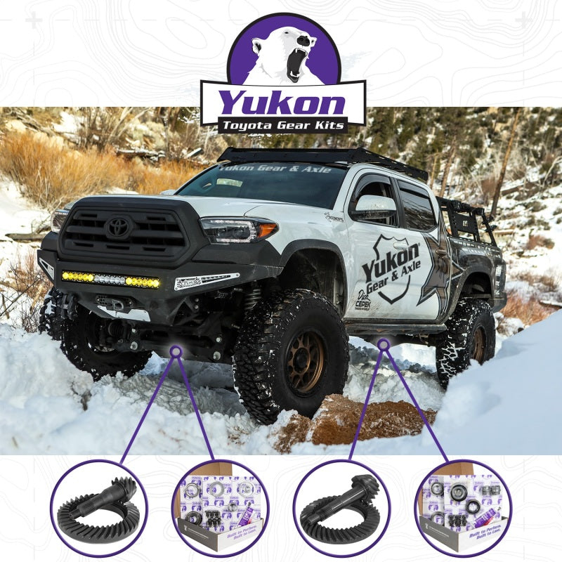 Yukon Gear & Axle Yukon Gear Ring & Pinion Gear Kit Front & Rear for Toyota 10.5/9R Differential 5.29 Ratio