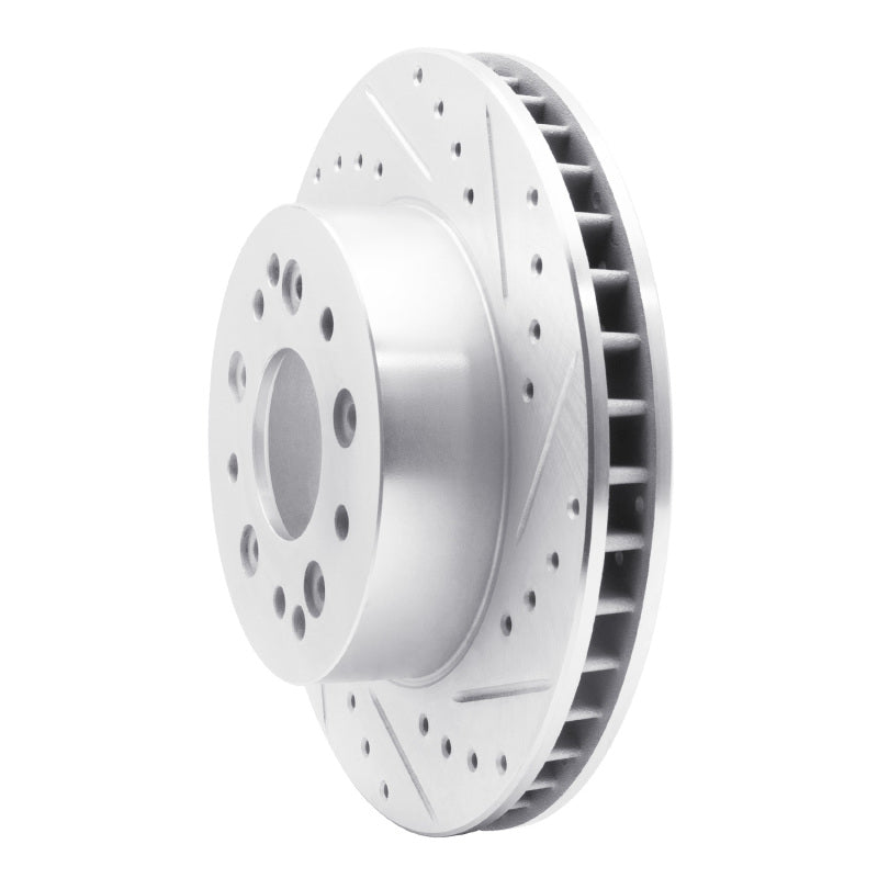 R1 Concepts R1 63-82 Chevrolet Corvette Front/Rear Right Drilled & Slotted Silver Brake Rotor