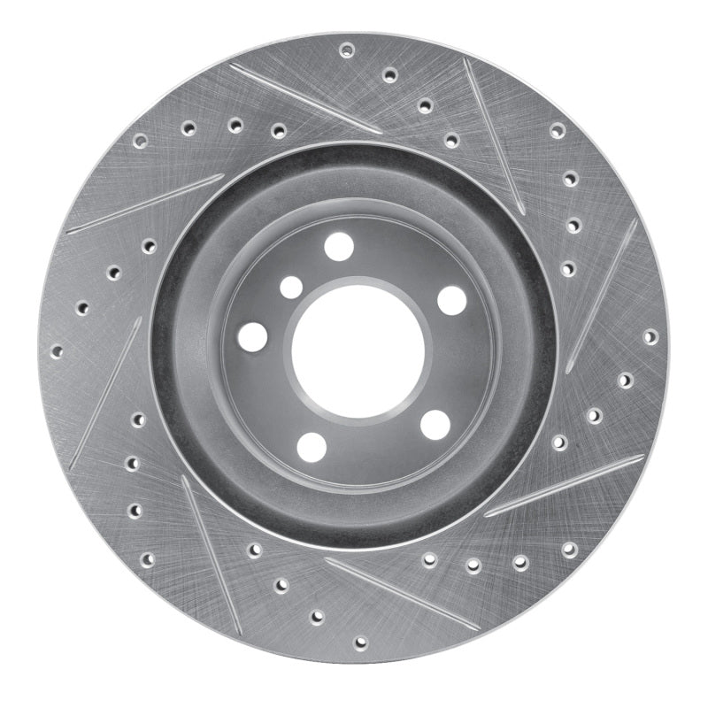 R1 Concepts R1 11-18 BMW X3 Rear Left Drilled & Slotted Silver Brake Rotor