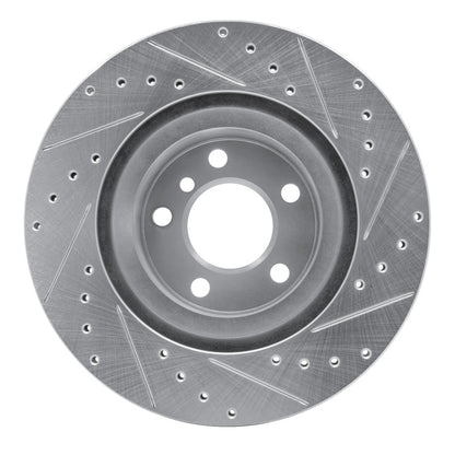 R1 Concepts R1 11-18 BMW X3 Rear Left Drilled & Slotted Silver Brake Rotor