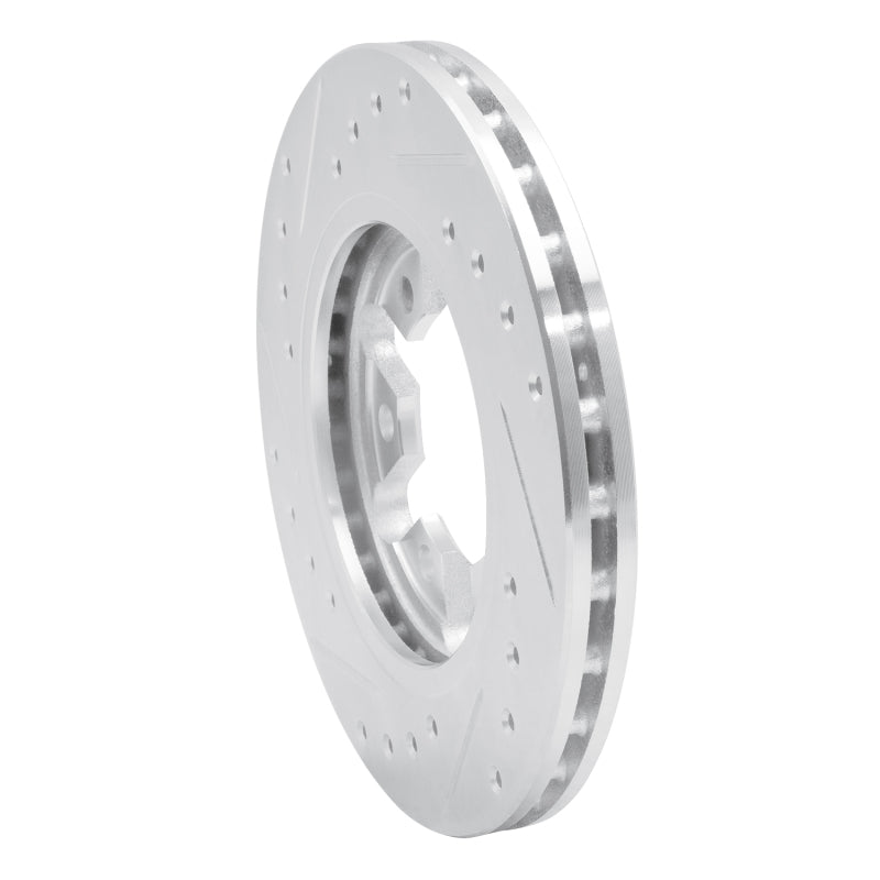 R1 Concepts R1 82-85 Nissan 720 DATSUN Front Right Drilled & Slotted Silver Brake Rotor