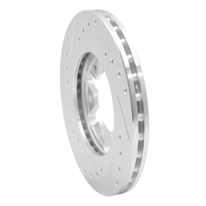 R1 Concepts R1 82-85 Nissan 720 DATSUN Front Right Drilled & Slotted Silver Brake Rotor