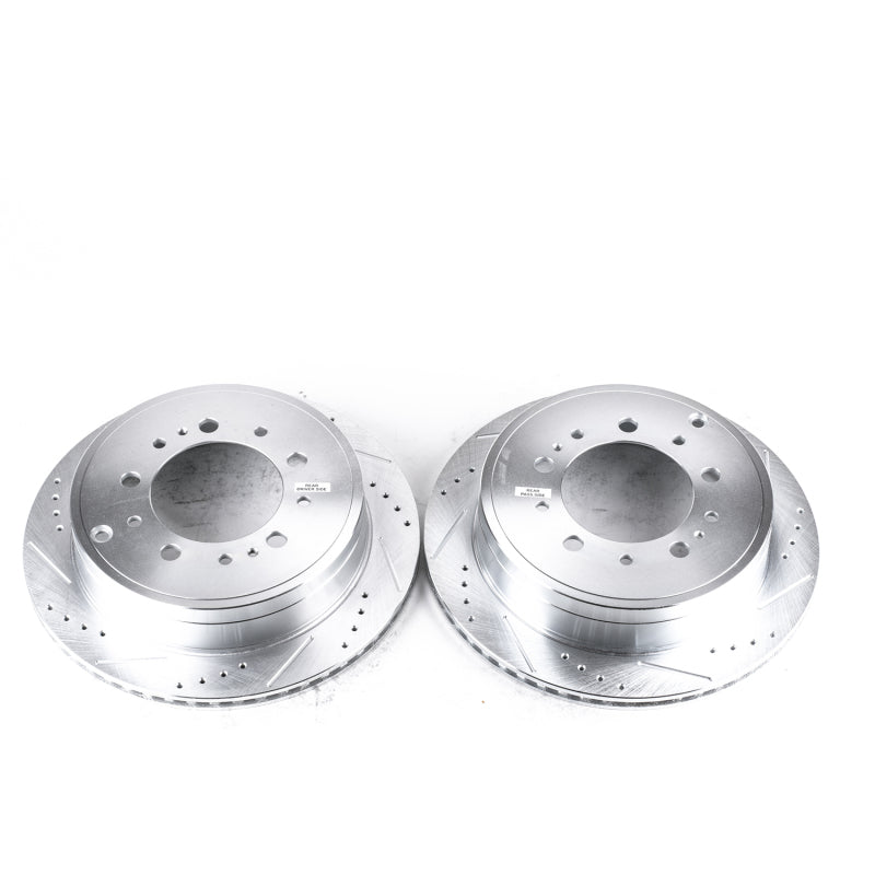 PowerStop Power Stop 13-21 Toyota Land Cruiser Rear Evolution Drilled & Slotted Rotors - Pair