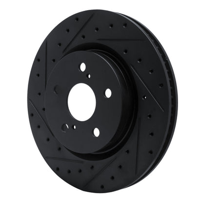 R1 Concepts R1 18-25 Lexus UX300h Front Left Drilled & Slotted Black Brake Rotor