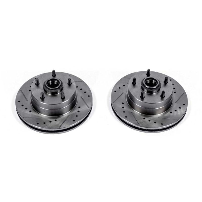 PowerStop Power Stop 73-74 Buick Apollo Front Evolution Drilled & Slotted Rotors - Pair