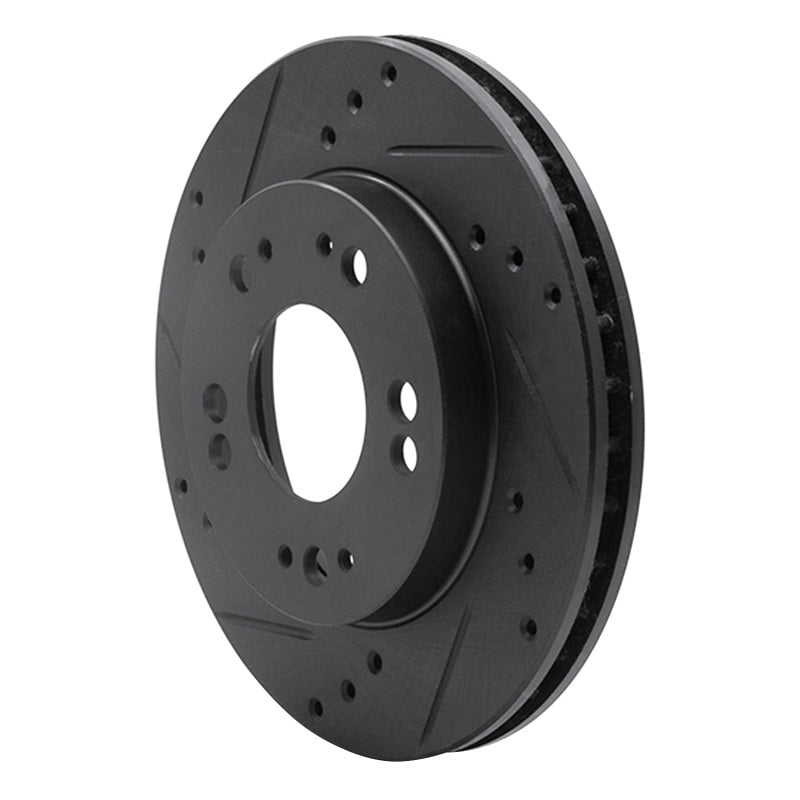 R1 Concepts R1 90-05 Chrysler SEBRING Front Left Drilled & Slotted Black Brake Rotor