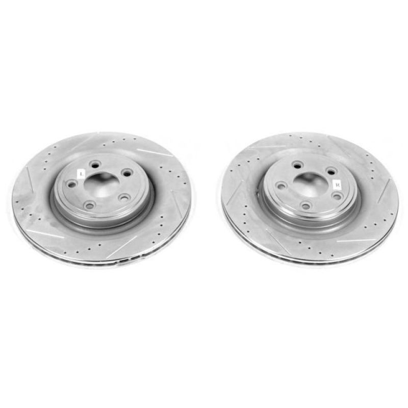 PowerStop Power Stop 06-08 Jaguar S-Type Rear Evolution Drilled & Slotted Rotors - Pair