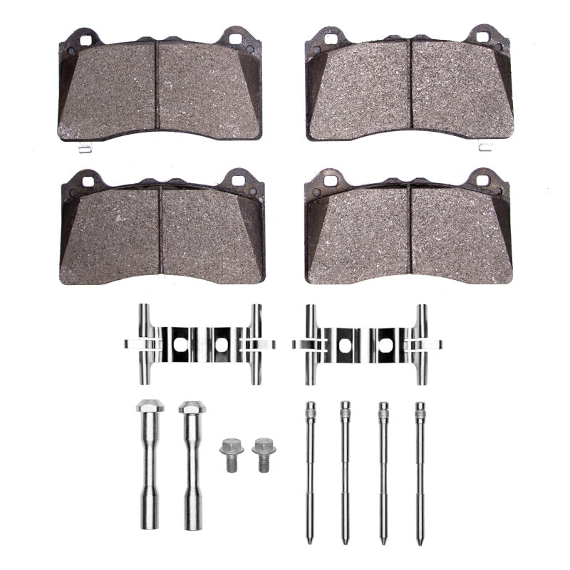 R1 Concepts R1 16-18 Ford Focus Front Semi Met Pads & Hardware Kit