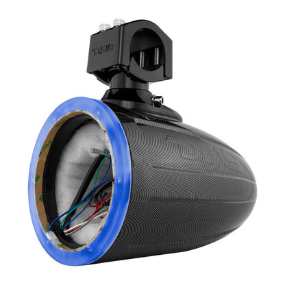 DS18 Marine And Powersports Towers 6.5in RGB LED Lights Black Carbon Fiber Speakers Not Included