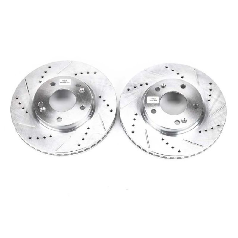 PowerStop Power Stop 09-12 Hyundai Elantra Front Evolution Drilled & Slotted Rotors - Pair