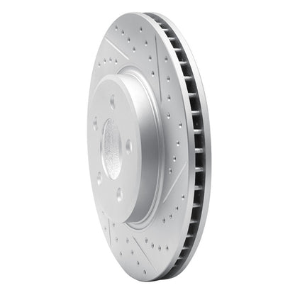 R1 Concepts R1 06-08 Jaguar S-Type Rear Right Drilled & Slotted Geo-Carbon Rotor