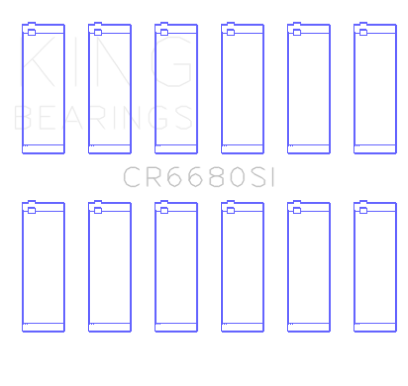 King Engine Bearings Chevrolet/Jeep 173Ci 2.8L (Size +0.25mm) Connecting Rod Bearing Set