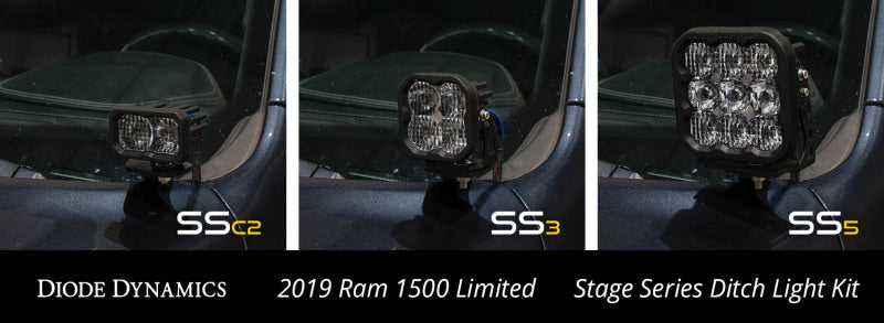 Diode Dynamics Stage Series Ditch Light Kit for 2019-Present Ram C2 - Pro White Combo