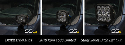 Diode Dynamics Stage Series Ditch Light Kit for 2019-Present Ram C2 - Pro White Combo