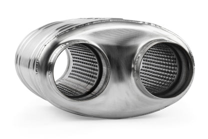 APR Premium Sound Absorption Muffler - Dual 70mm (2.75in) - Oval Body 217mm x 134mm x 210mm