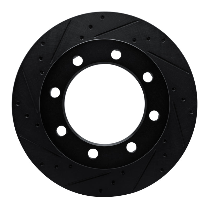R1 Concepts R1 80-93 Dodge W250 Front Left Drilled & Slotted Black Brake Rotor