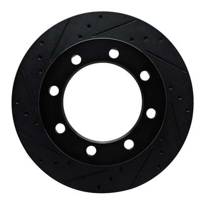 R1 Concepts R1 80-93 Dodge W250 Front Left Drilled & Slotted Black Brake Rotor