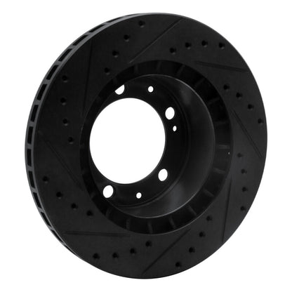 R1 Concepts R1 89-97 Porsche 911 Front Right Drilled & Slotted Black Brake Rotor
