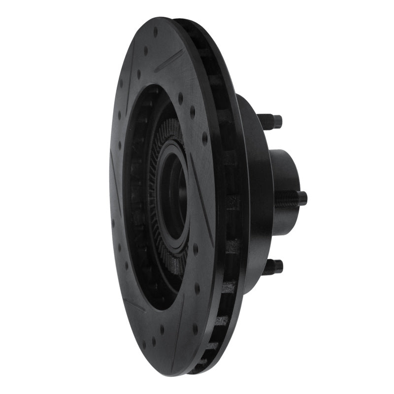 R1 Concepts R1 91-94 Ford Explorer Front Right Drilled & Slotted Black Brake Rotor