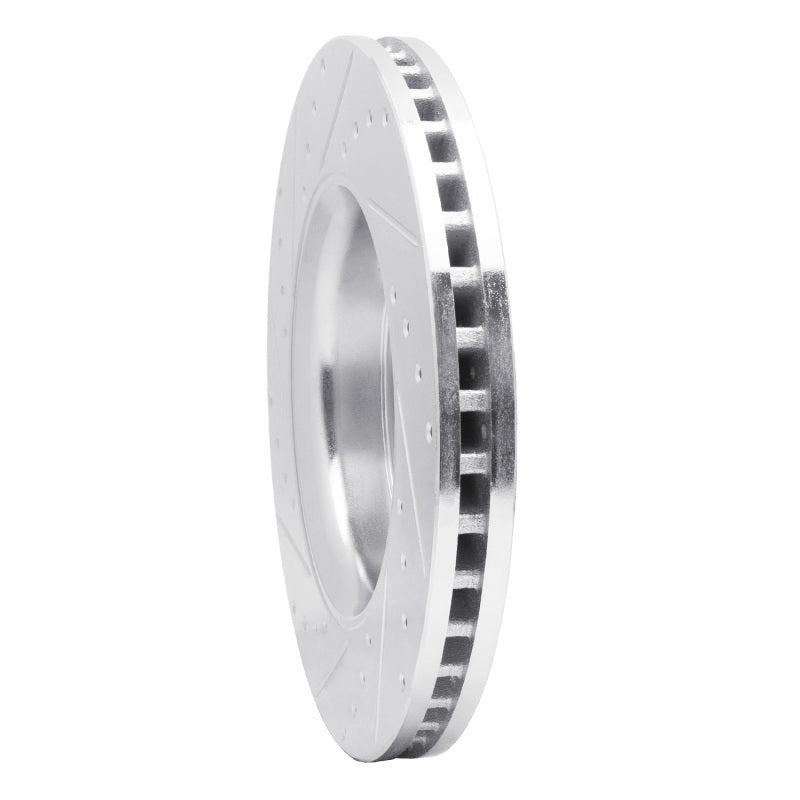 R1 Concepts R1 11-22 Dodge Durango Front Right Drilled & Slotted Silver Brake Rotor