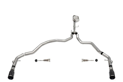 CORSA Performance Corsa 2021-2025 Ford F-150 Regular Cab/6.5in Bed 5.0L V8 Xtreme Cat-Back Dual Rear Exit-Black PVD