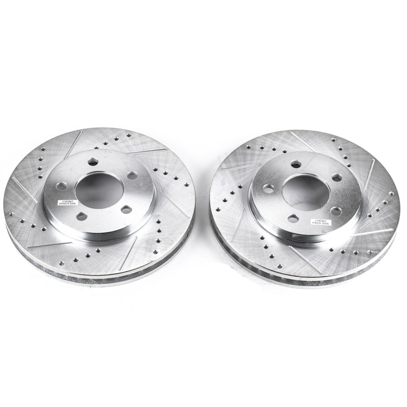 PowerStop Power Stop 05-10 Ford Mustang Front Evolution Drilled & Slotted Rotors - Pair