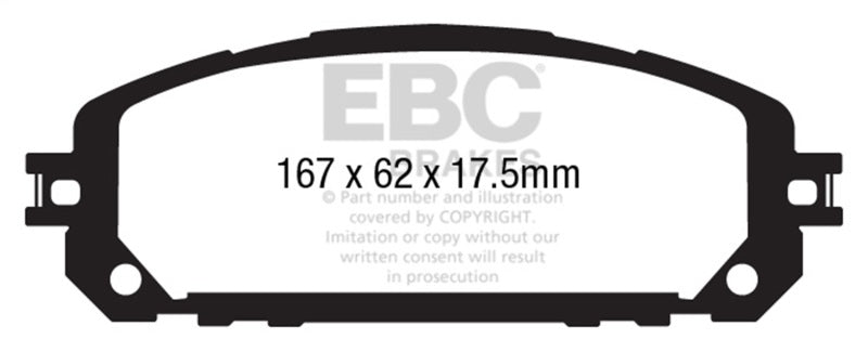 EBC 2019+ Jeep Cherokee 2.0T Extra Duty Front Brake Pads
