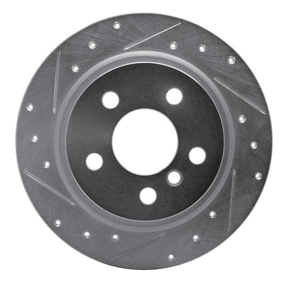 R1 Concepts R1 14-25 BMW i3 Rear Left Drilled & Slotted Silver Brake Rotor