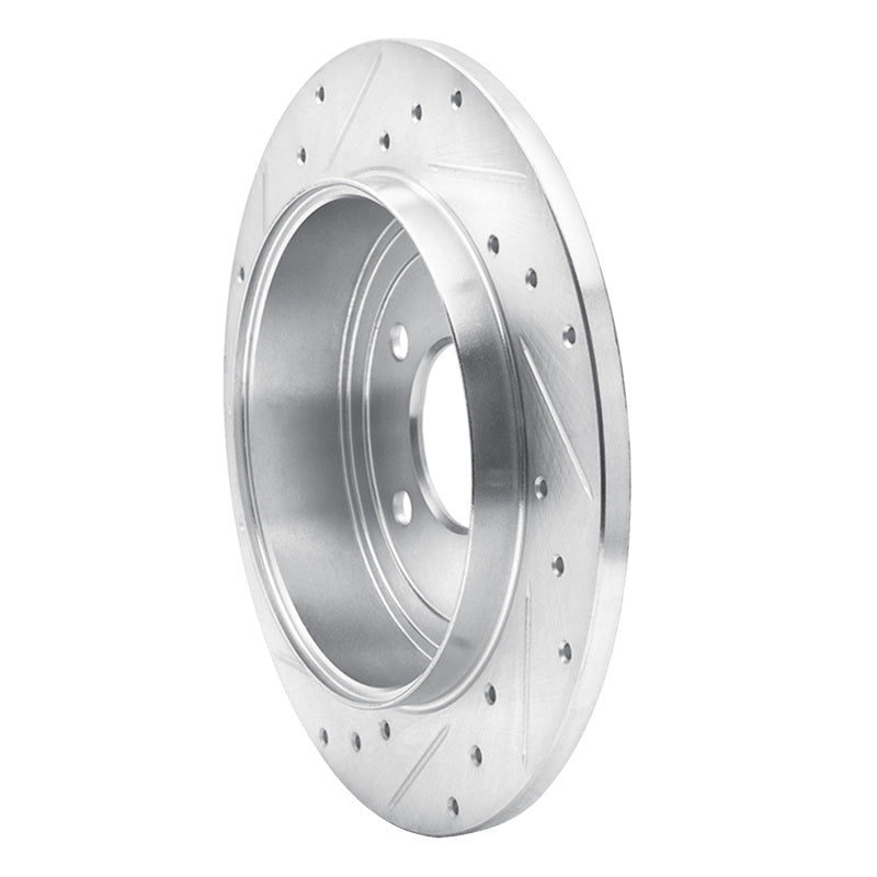 R1 Concepts R1 05-08 Ford Escape Rear Right Drilled & Slotted Silver Brake Rotor