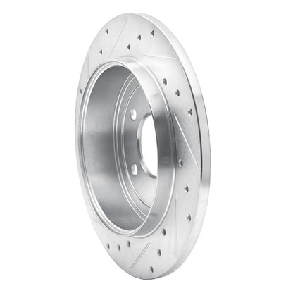 R1 Concepts R1 05-08 Ford Escape Rear Right Drilled & Slotted Silver Brake Rotor