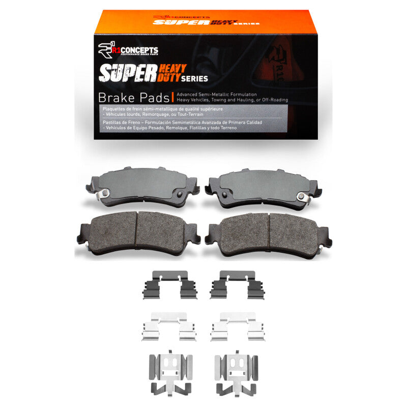 R1 Concepts R1 99-11 Cadillac DeVille Rear Super Duty Pads & Hardware Kit