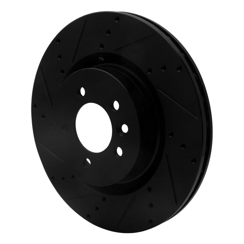 R1 Concepts R1 06-17 Land Rover Discovery (Latin America) Front Left Drilled & Slotted Black Brake Rotor