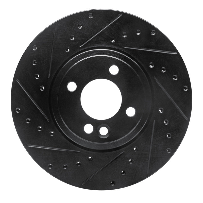 R1 Concepts R1 02-06 Mini Cooper (Excl Clubman) Front Left Drilled & Slotted Black Brake Rotor