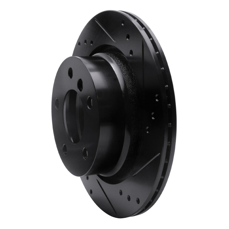 R1 Concepts R1 03-08 BMW Z4 Rear Right Drilled & Slotted Black Brake Rotor