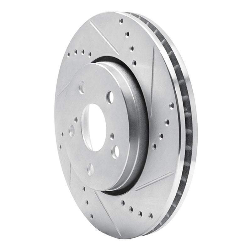 R1 Concepts R1 18-22 Toyota C-HR Front Right Drilled & Slotted Silver Brake Rotor