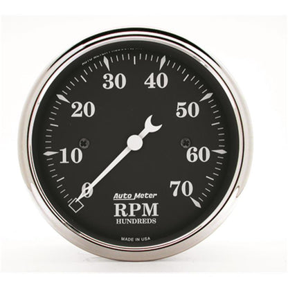 AutoMeter Gauge Tachometer 3-1/8in. 7K RPM In-Dash Old Tyme Black