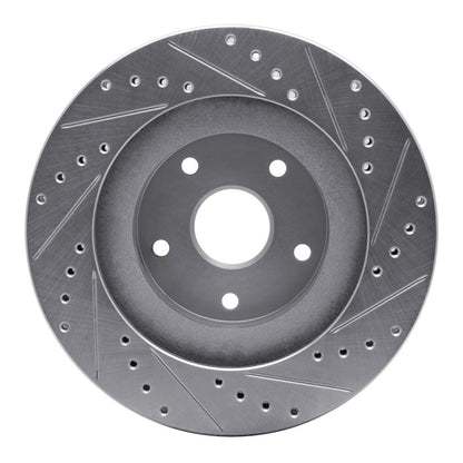 R1 Concepts R1 92-97 Subaru SVX Front Left Drilled & Slotted Silver Brake Rotor