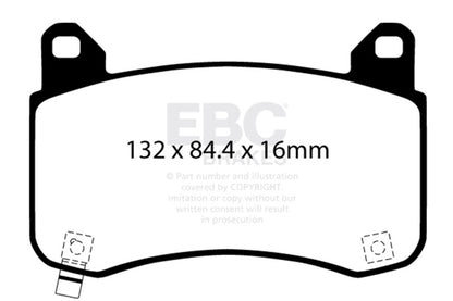 EBC 2020+ Tesla Model Y Electric Performance Bluestuff Front Brake Pads